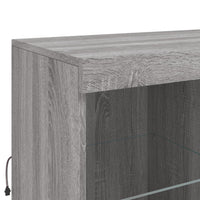 Thumbnail for Sideboard mit LED-Leuchten Grau Sonoma 202x37x100 cm