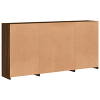 Thumbnail for Sideboard mit LED-Leuchten Braun Eichen-Optik 202x37x100 cm