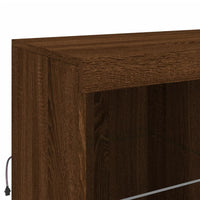 Thumbnail for Sideboard mit LED-Leuchten Braun Eichen-Optik 202x37x100 cm