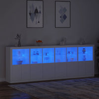 Thumbnail for Sideboard mit LED-Leuchten Weiß 283x37x100 cm