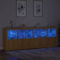 Thumbnail for Sideboard mit LED-Leuchten Sonoma-Eiche 283x37x100 cm
