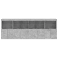 Thumbnail for Sideboard mit LED-Leuchten Betongrau 283x37x100 cm