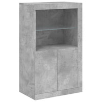 Thumbnail for Sideboard mit LED-Leuchten Betongrau 283x37x100 cm