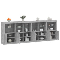 Thumbnail for Sideboard mit LED-Leuchten Betongrau 283x37x100 cm