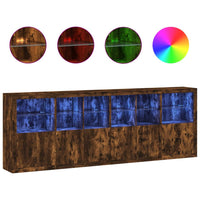 Thumbnail for Sideboard mit LED-Leuchten Räuchereiche 283x37x100 cm