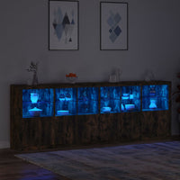 Thumbnail for Sideboard mit LED-Leuchten Räuchereiche 283x37x100 cm