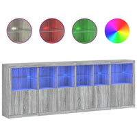 Thumbnail for Sideboard mit LED-Leuchten Grau Sonoma 283x37x100 cm