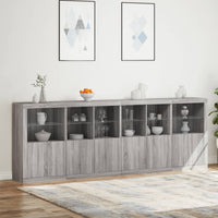Thumbnail for Sideboard mit LED-Leuchten Grau Sonoma 283x37x100 cm