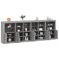 Thumbnail for Sideboard mit LED-Leuchten Grau Sonoma 283x37x100 cm