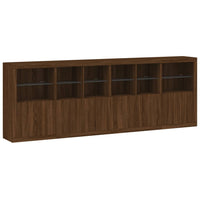 Thumbnail for Sideboard mit LED-Leuchten Braun Eichen-Optik 283x37x100 cm