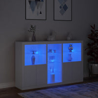 Thumbnail for Sideboard mit LED-Leuchten Weiß 162x37x100 cm