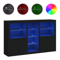 Thumbnail for Sideboard mit LED-Leuchten Schwarz 162x37x100 cm