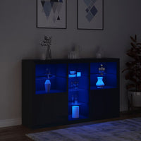 Thumbnail for Sideboard mit LED-Leuchten Schwarz 162x37x100 cm