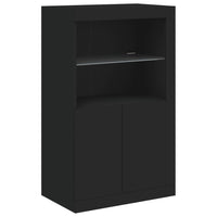 Thumbnail for Sideboard mit LED-Leuchten Schwarz 162x37x100 cm