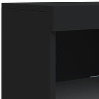 Thumbnail for Sideboard mit LED-Leuchten Schwarz 162x37x100 cm