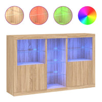 Thumbnail for Sideboard mit LED-Leuchten Sonoma-Eiche 162x37x100 cm