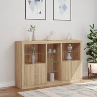 Thumbnail for Sideboard mit LED-Leuchten Sonoma-Eiche 162x37x100 cm
