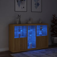 Thumbnail for Sideboard mit LED-Leuchten Sonoma-Eiche 162x37x100 cm