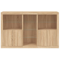 Thumbnail for Sideboard mit LED-Leuchten Sonoma-Eiche 162x37x100 cm