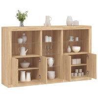 Thumbnail for Sideboard mit LED-Leuchten Sonoma-Eiche 162x37x100 cm