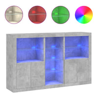 Thumbnail for Sideboard mit LED-Leuchten Betongrau 162x37x100 cm