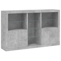 Thumbnail for Sideboard mit LED-Leuchten Betongrau 162x37x100 cm
