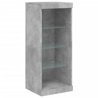 Thumbnail for Sideboard mit LED-Leuchten Betongrau 162x37x100 cm