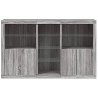 Thumbnail for Sideboard mit LED-Leuchten Grau Sonoma 162x37x100 cm