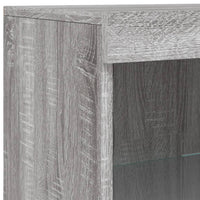 Thumbnail for Sideboard mit LED-Leuchten Grau Sonoma 162x37x100 cm