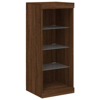 Thumbnail for Sideboard mit LED-Leuchten Braun Eichen-Optik 162x37x100 cm