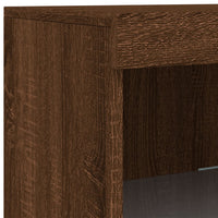Thumbnail for Sideboard mit LED-Leuchten Braun Eichen-Optik 162x37x100 cm