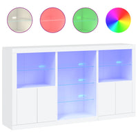 Thumbnail for Sideboard mit LED-Leuchten Weiß 181,5x37x100 cm
