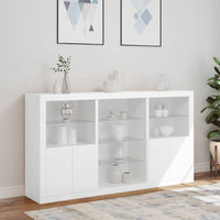 Thumbnail for Sideboard mit LED-Leuchten Weiß 181,5x37x100 cm