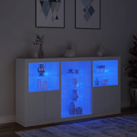 Thumbnail for Sideboard mit LED-Leuchten Weiß 181,5x37x100 cm