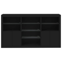 Thumbnail for Sideboard mit LED-Leuchten Schwarz 181,5x37x100 cm