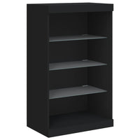 Thumbnail for Sideboard mit LED-Leuchten Schwarz 181,5x37x100 cm
