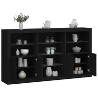 Thumbnail for Sideboard mit LED-Leuchten Schwarz 181,5x37x100 cm