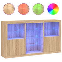 Thumbnail for Sideboard mit LED-Leuchten Sonoma-Eiche 181,5x37x100 cm