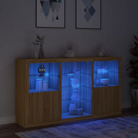 Thumbnail for Sideboard mit LED-Leuchten Sonoma-Eiche 181,5x37x100 cm