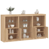 Thumbnail for Sideboard mit LED-Leuchten Sonoma-Eiche 181,5x37x100 cm