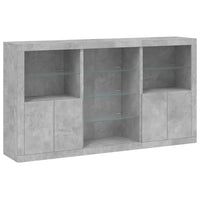 Thumbnail for Sideboard mit LED-Leuchten Betongrau 181,5x37x100 cm