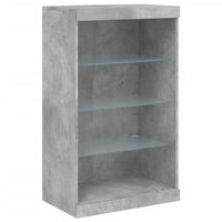 Thumbnail for Sideboard mit LED-Leuchten Betongrau 181,5x37x100 cm