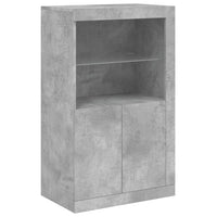 Thumbnail for Sideboard mit LED-Leuchten Betongrau 181,5x37x100 cm