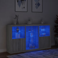 Thumbnail for Sideboard mit LED-Leuchten Grau Sonoma 181,5x37x100 cm