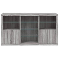 Thumbnail for Sideboard mit LED-Leuchten Grau Sonoma 181,5x37x100 cm