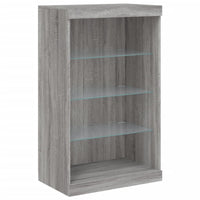 Thumbnail for Sideboard mit LED-Leuchten Grau Sonoma 181,5x37x100 cm