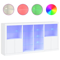 Thumbnail for Sideboard mit LED-Leuchten Weiß 202x37x100 cm
