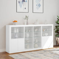 Thumbnail for Sideboard mit LED-Leuchten Weiß 202x37x100 cm