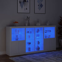 Thumbnail for Sideboard mit LED-Leuchten Weiß 202x37x100 cm