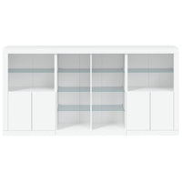 Thumbnail for Sideboard mit LED-Leuchten Weiß 202x37x100 cm